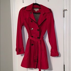 Michael Kors red trench